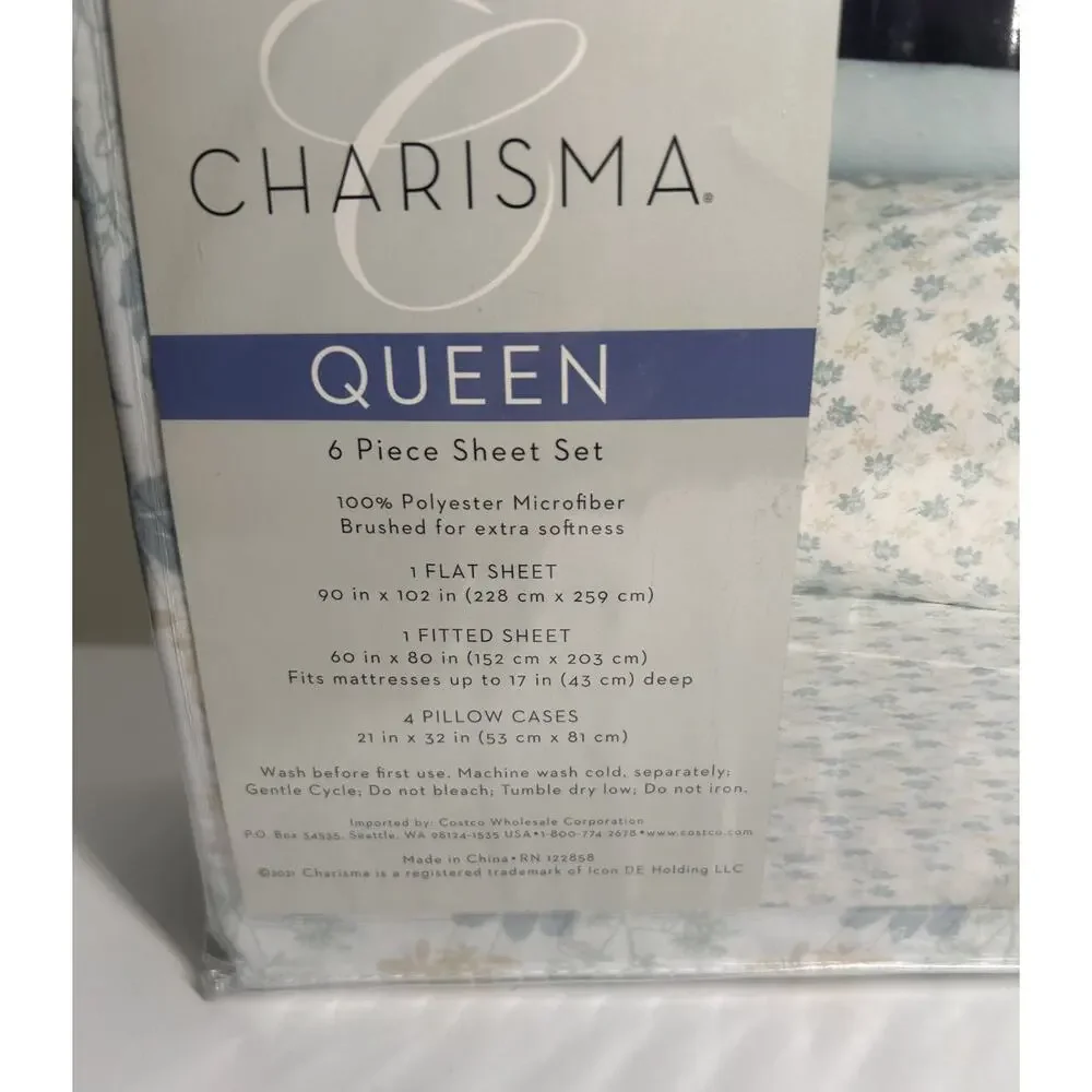 Charisma (CMA) Queen Size Sheet Set - 6 Piece UNUSED